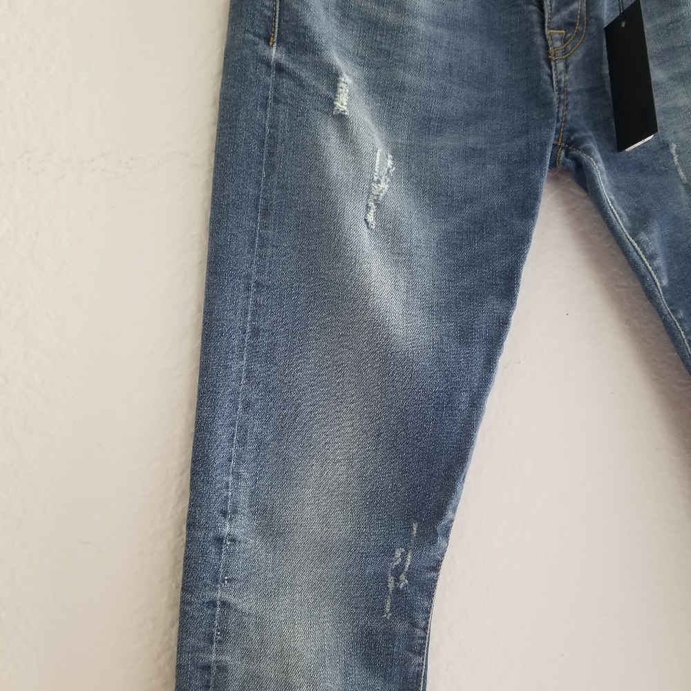 R13 Kate Skinny Distressed Stretchy Jeans Size 27 Mid Wash Blue - Picture 9 of 13
